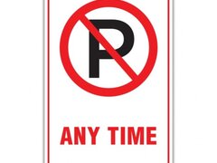 NO PARKING ANY TIME SIGNAGE